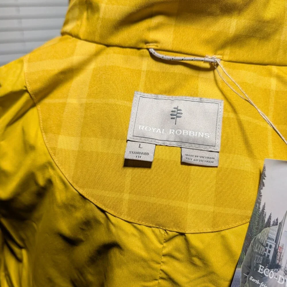 Royal Robbin Mobile Waterproof Large Gold Trench Plaid Coat, Women - Picture 5 of 11